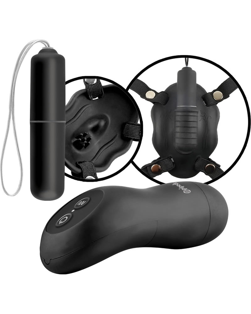 Fetish Fantasy Series Limited Edition Remote Control Butterfly Strap-On Adjustable Black