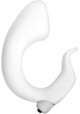 Vibrador de silicona Velvet Plush The U Vibe Junior resistente al agua color blanco