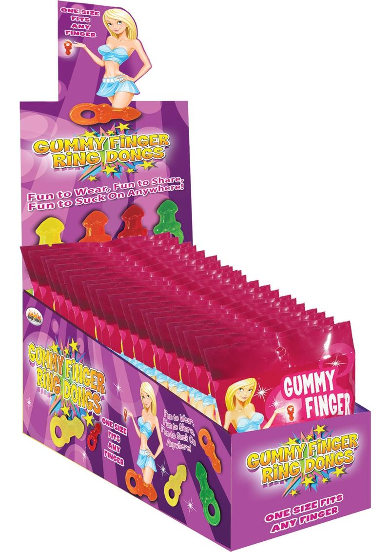 Gummy Finger Ring Dongs 12 Packs Per Display