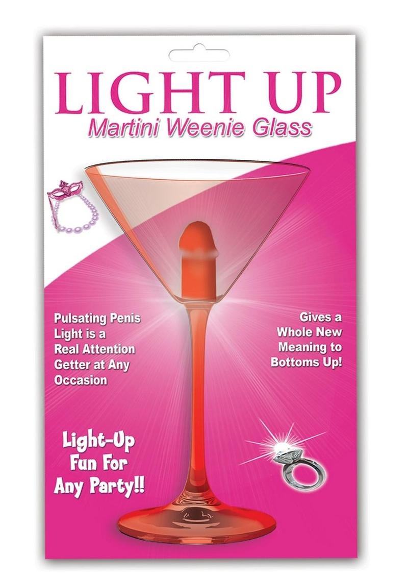 Light Up Martini Weenie Glass Red