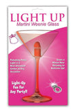 Light Up Martini Weenie Glass Red