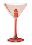 Light Up Martini Weenie Glass Red