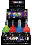 Liquor Lube Water Based Flavored Personal Lubricant Assorted Flavors 16 Each Per Display