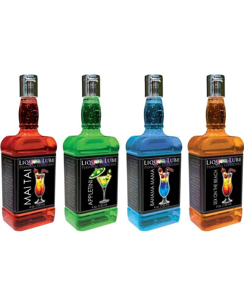 Liquor Lube Water Based Flavored Personal Lubricant Assorted Flavors 16 Each Per Display
