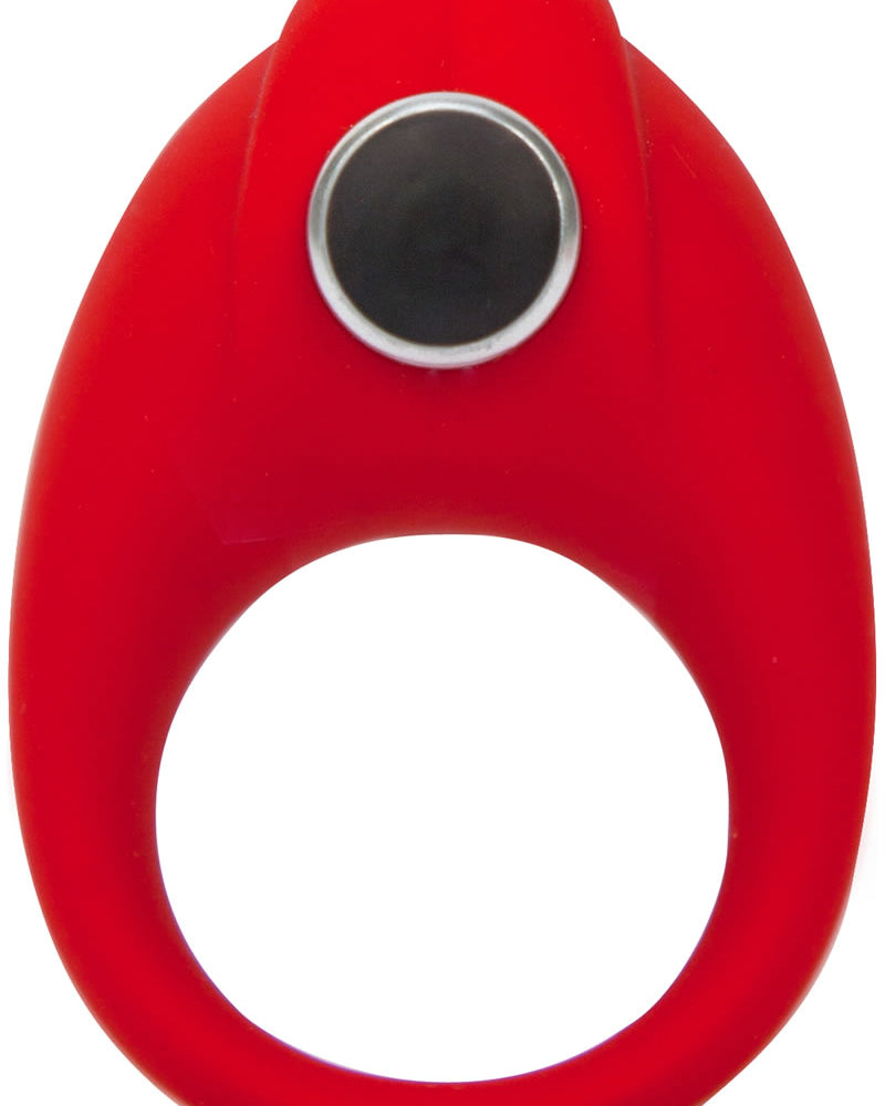 Anillo vibrador de silicona para el pene Bulge resistente al agua y de color rojo