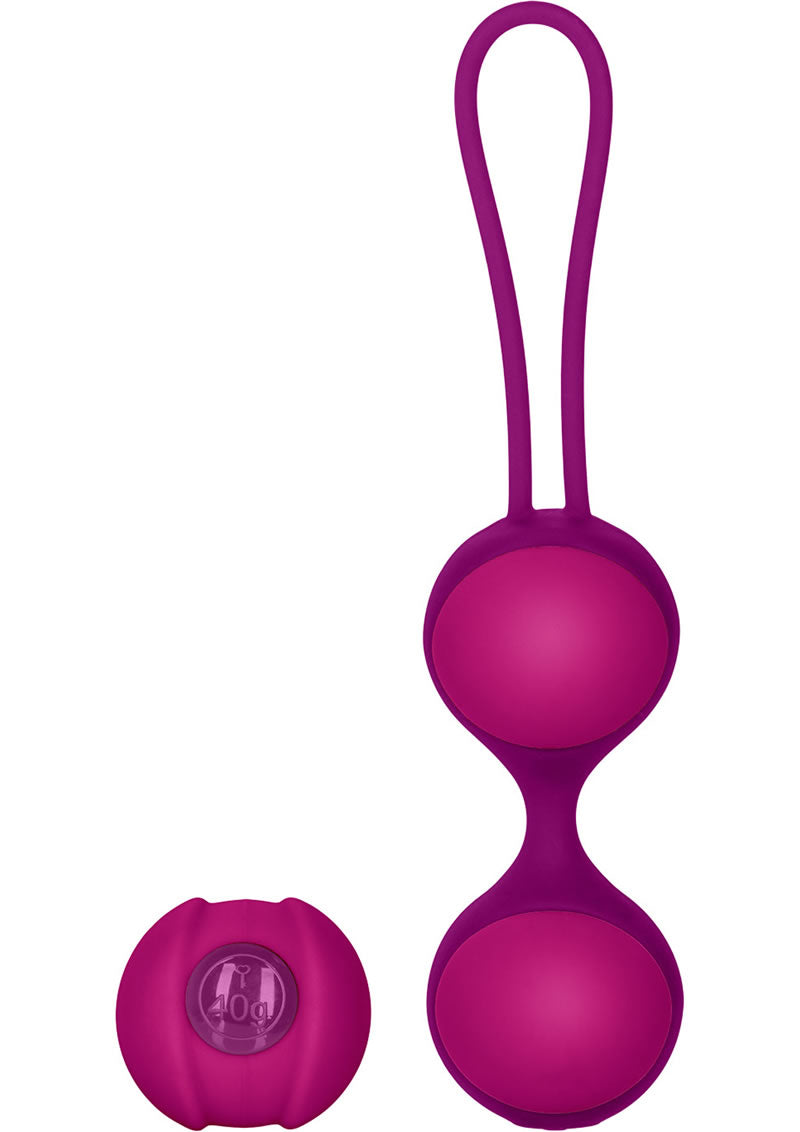 Juego de bolas dobles de Kegel de silicona Key Mini Stella II, color rosa