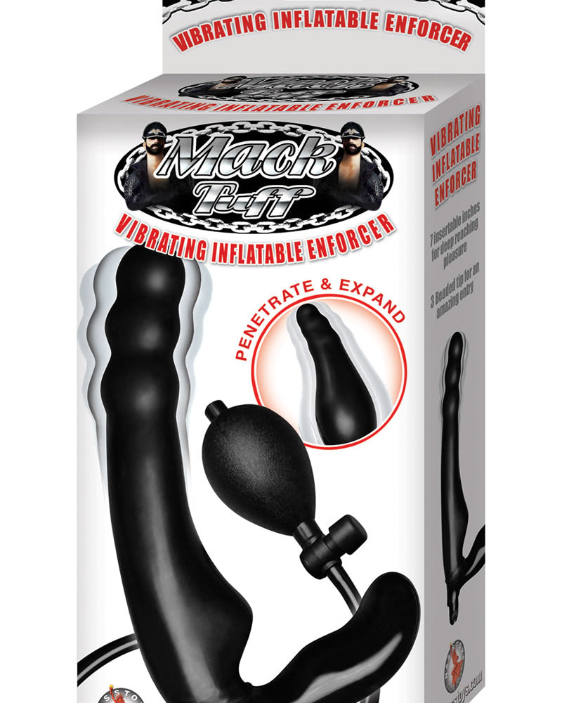 Sonda anal inflable vibratoria de látex Mack Tuff Enforcer de 8,5 pulgadas