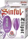 Huevo con control remoto con cable Sinful Ellipse morado