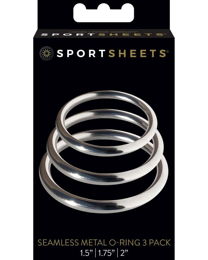 Anillos de metal en forma de O, paquete de 3, anillos para el pene surtidos
