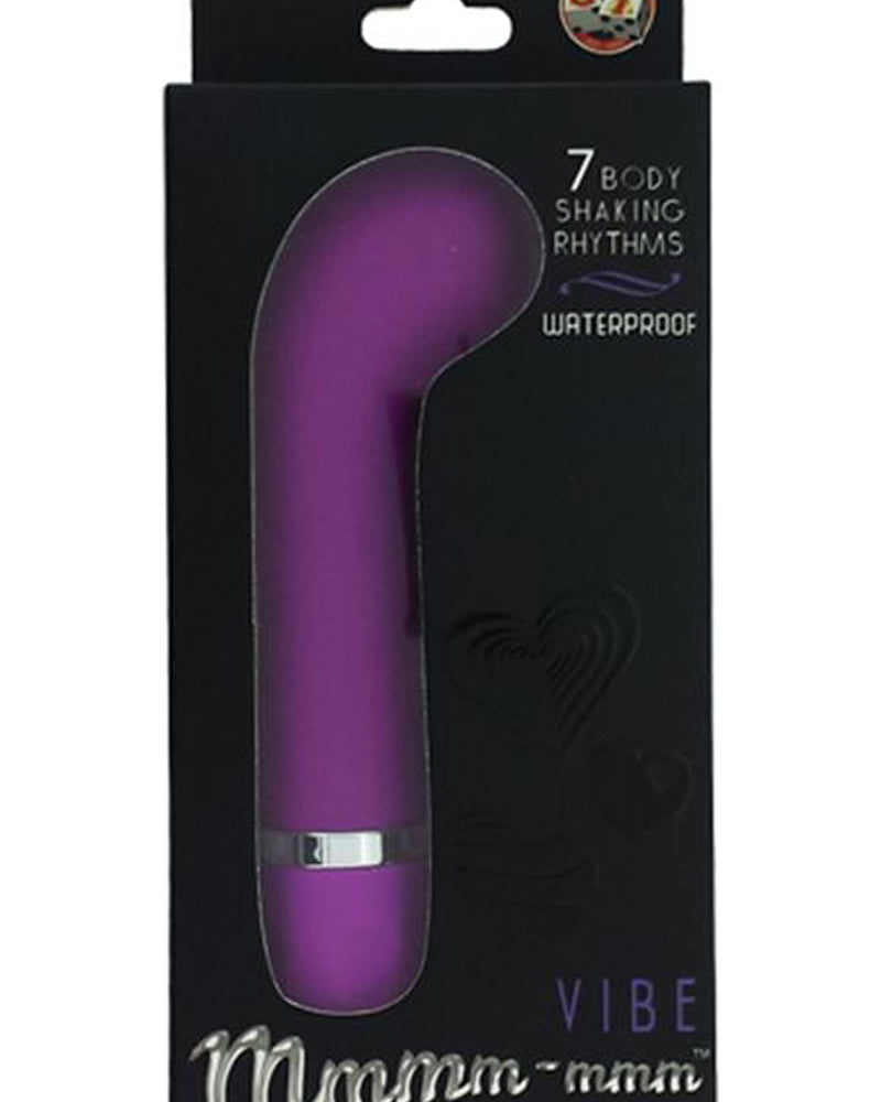 Mmmm mmm G Vibe de silicona resistente al agua morado de 5 pulgadas