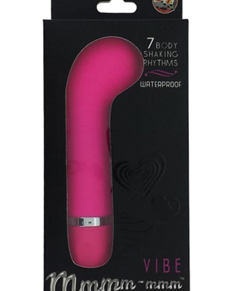 Mmmm mmm G Vibe de silicona resistente al agua rosa de 5 pulgadas