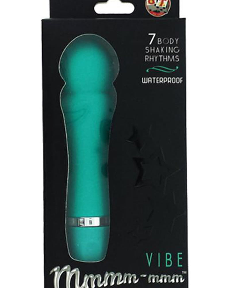 Mmmm mmm Vibrador Pop de silicona resistente al agua en color verde azulado