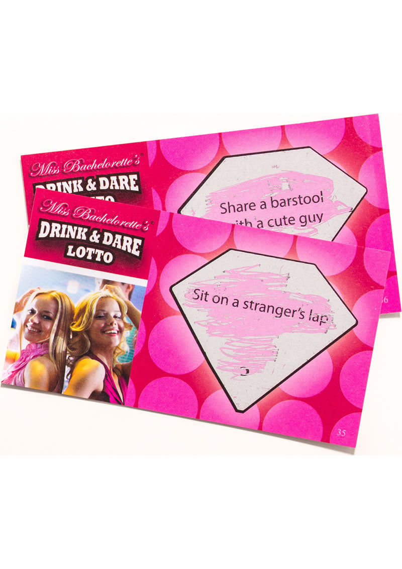 Juego de lotería de Miss Bachelorettes Drink and Dare, 36 cartas