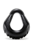 Hung Silicone Padded Cockring Black 3 Inch Diameter