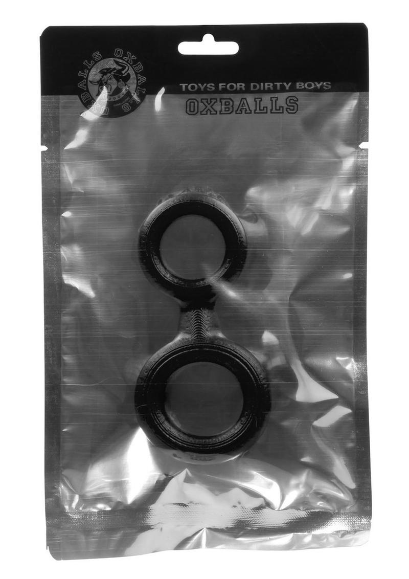 Anillo de silicona para pene y testículos 8-Ball - Negro/Azul