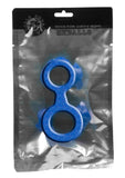 8-Ball Silicone Cock And Ball Ring - Black/Blue