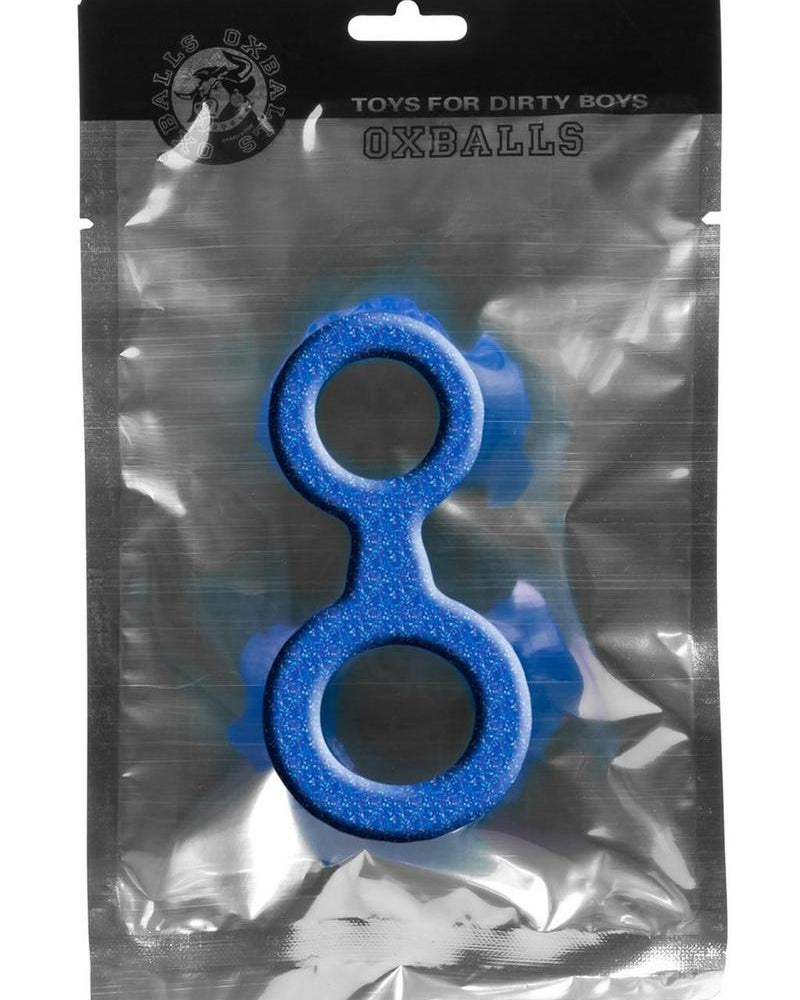 Anillo para el pene y los testículos de silicona de 8 bolas, color azul