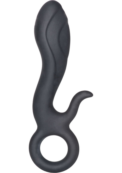 Estimulador de próstata de silicona Dr. Kaplan Ultimate, color negro, 3,5 pulgadas