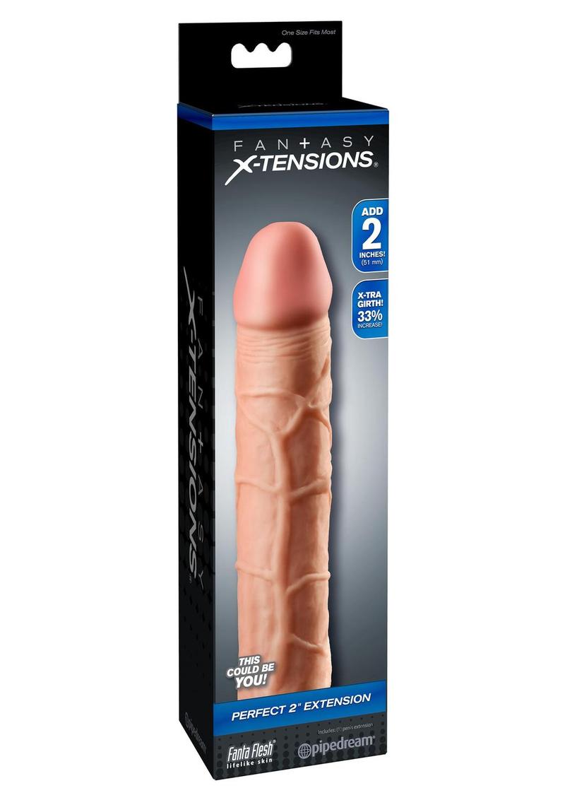 Fantasy Xtensions Perfect - Manga de extensión de 2 pulgadas, color carne, 8 pulgadas