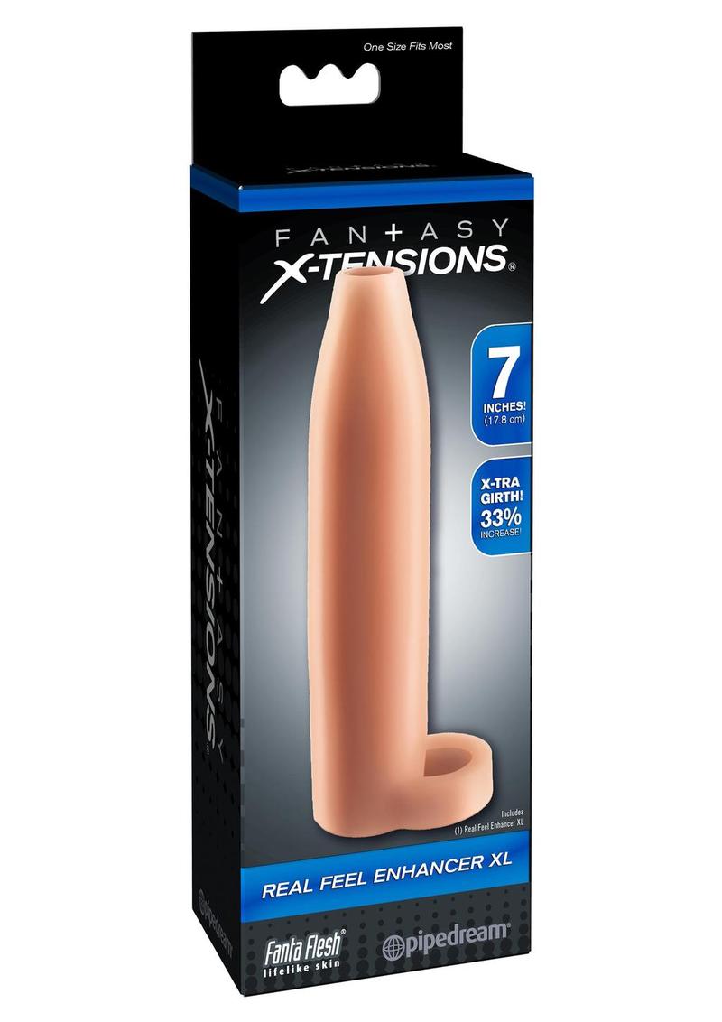 Fantasy Xtensions Real Feel Enhancer XL Girth Enhancement Sleeve Flesh 7 Inch