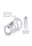 Fantasy Xtensions Vibrating Cock Cage Waterproof Clear 3 Inch