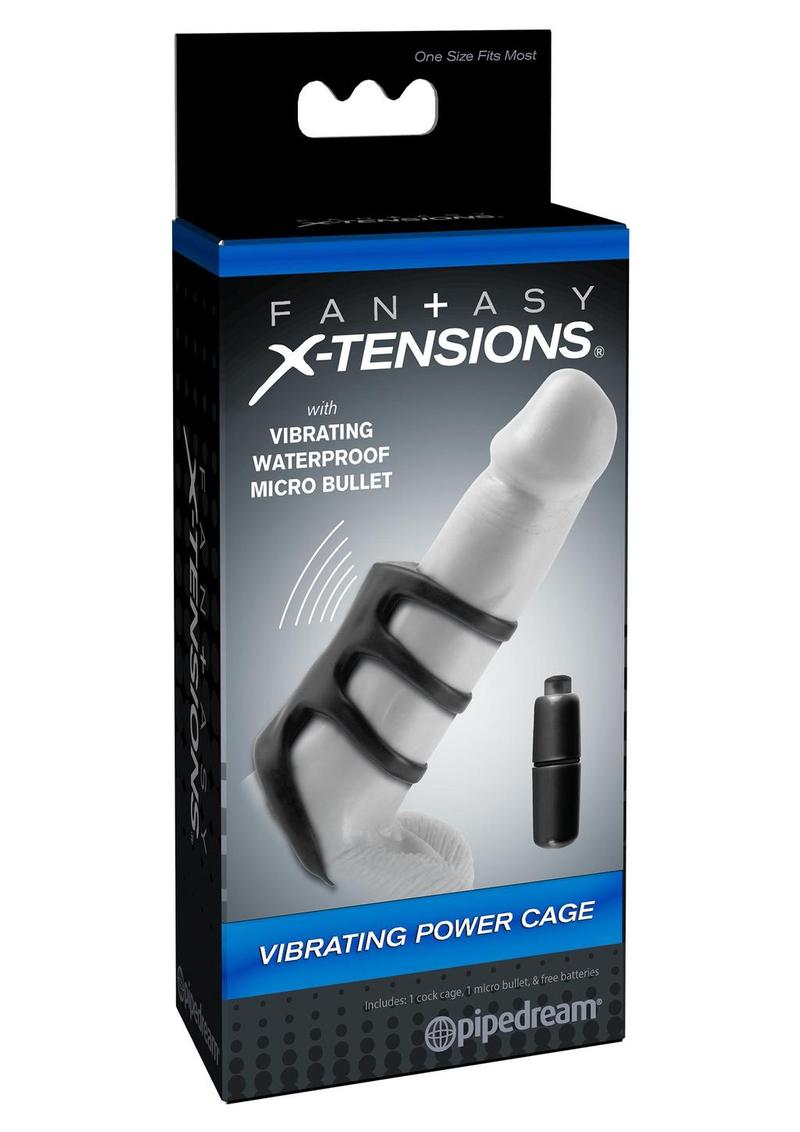 Fantasy Xtensions Vibrating Power Cage Waterproof Black 3.5 Inch