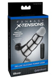 Fantasy Xtensions Silicone Deluxe Power Vibrating Cock Cage Black