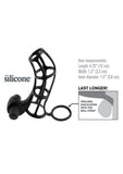 Fantasy Xtensions Silicone Deluxe Power Vibrating Cock Cage Black