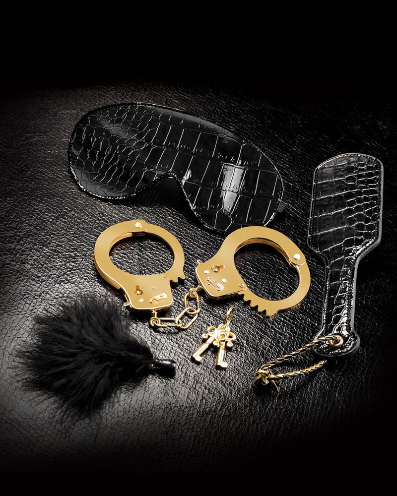 Kit de bondage de fantasía para principiantes Fetish Fantasy Gold Negro/Dorado