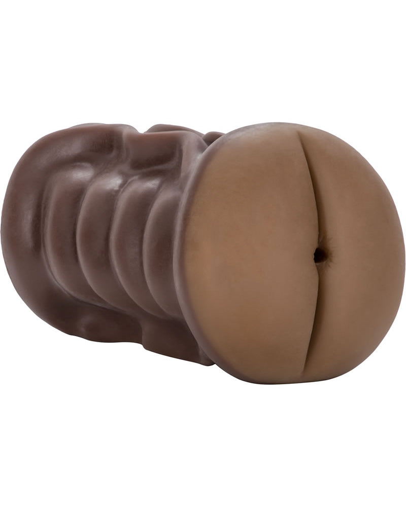 Masturbador masculino de doble densidad Vivid Raw Butt Fuck, color negro