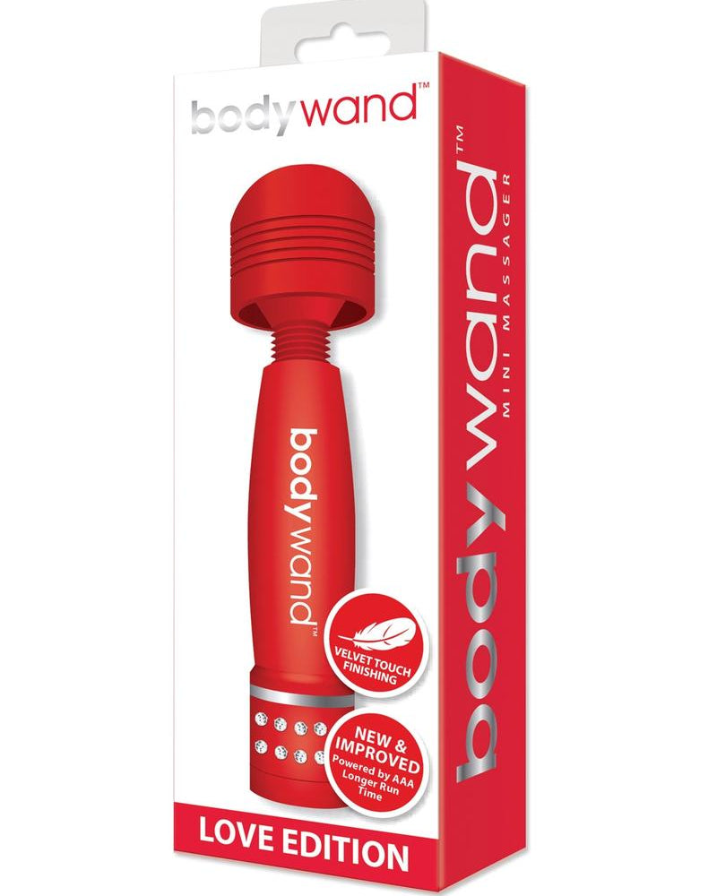 Masajeador corporal Bodywand Mini Love Edition, color rojo, 4 pulgadas