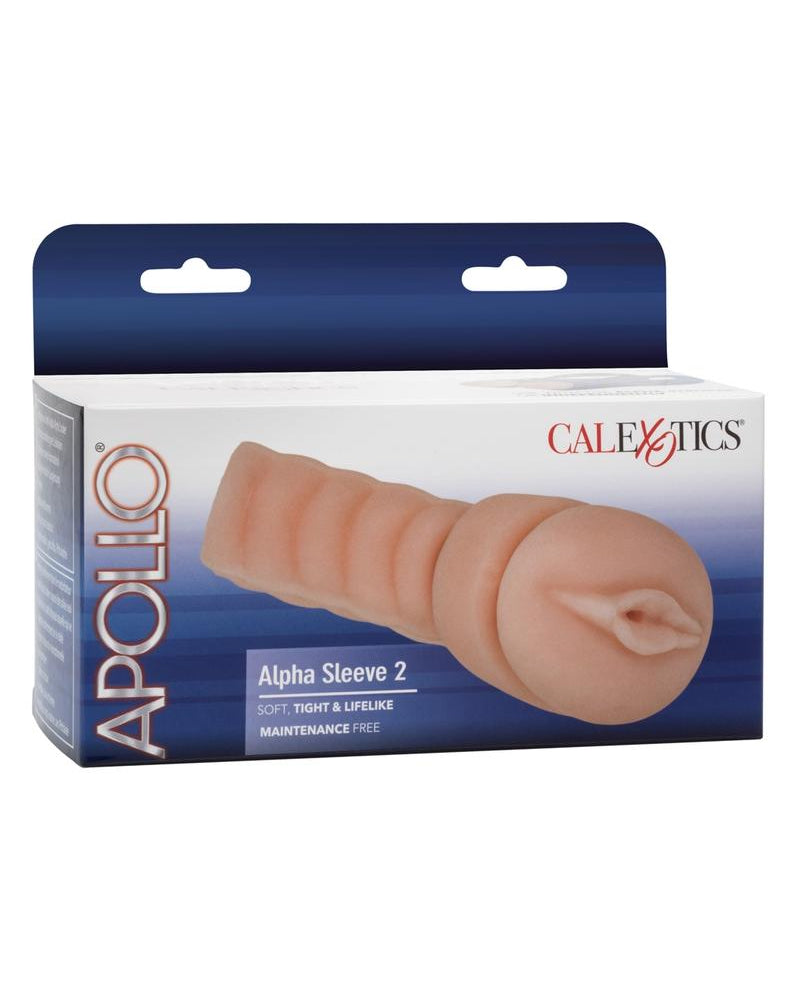 Funda de repuesto para masturbador vaginal Apollo Alpha Sleeve 2, color piel, 7,5 pulgadas
