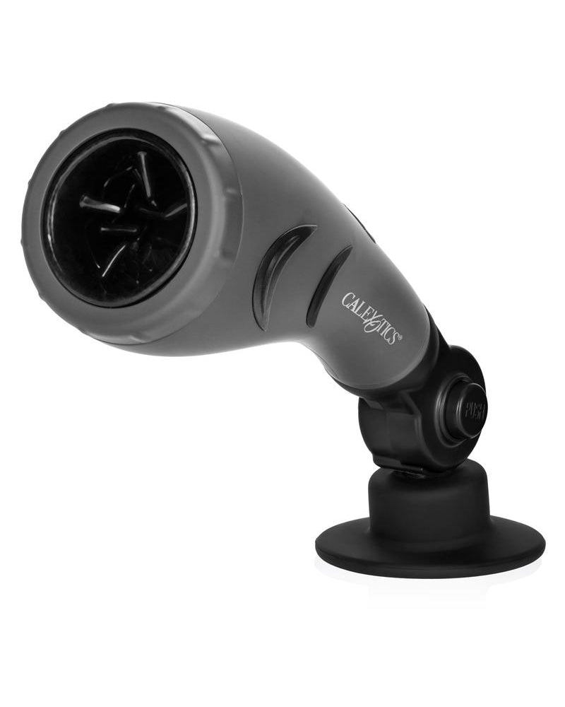 Masturbador de silicona Apollo Hydro Power Stroker, resistente al agua, color gris, 9,25 pulgadas