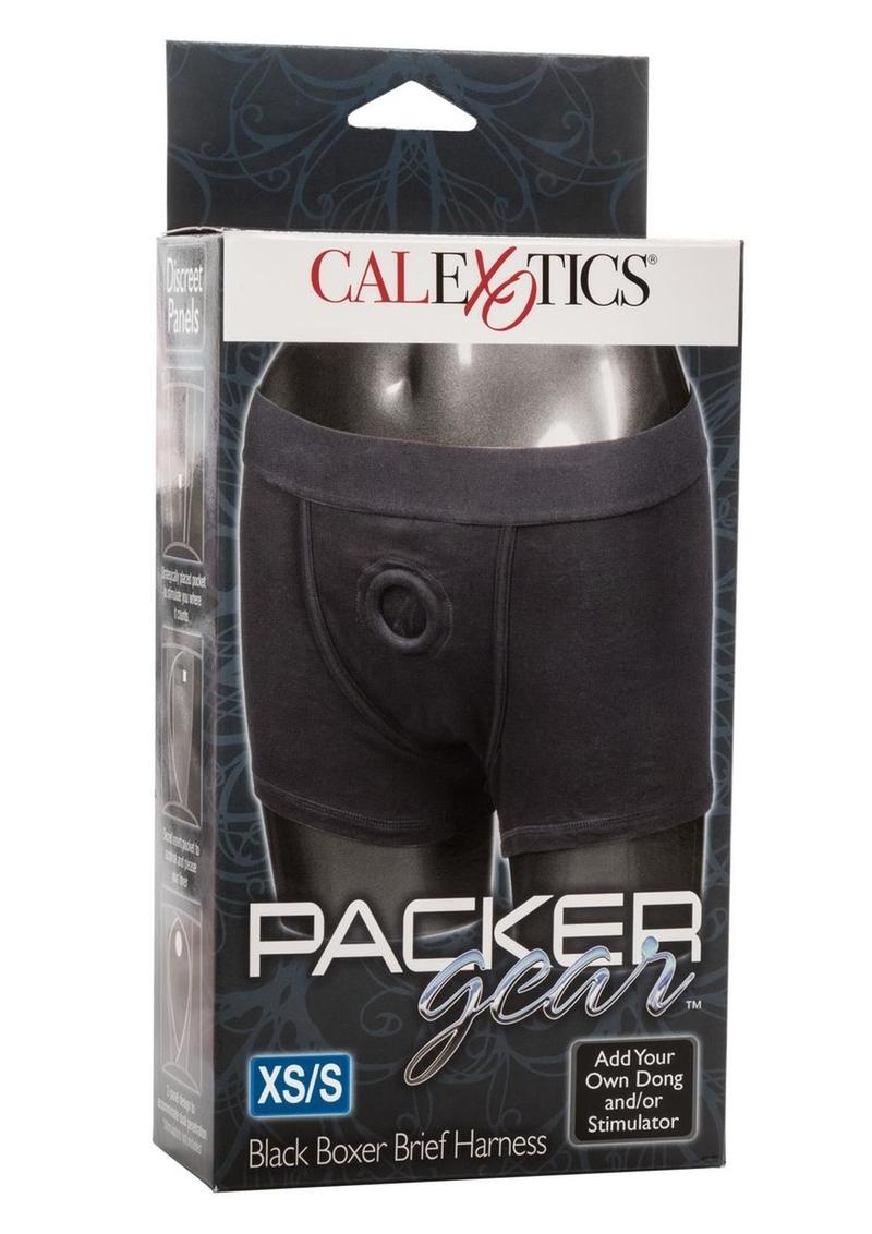 Packer Gear Boxer Brief Harness Black Xtra Small/Small