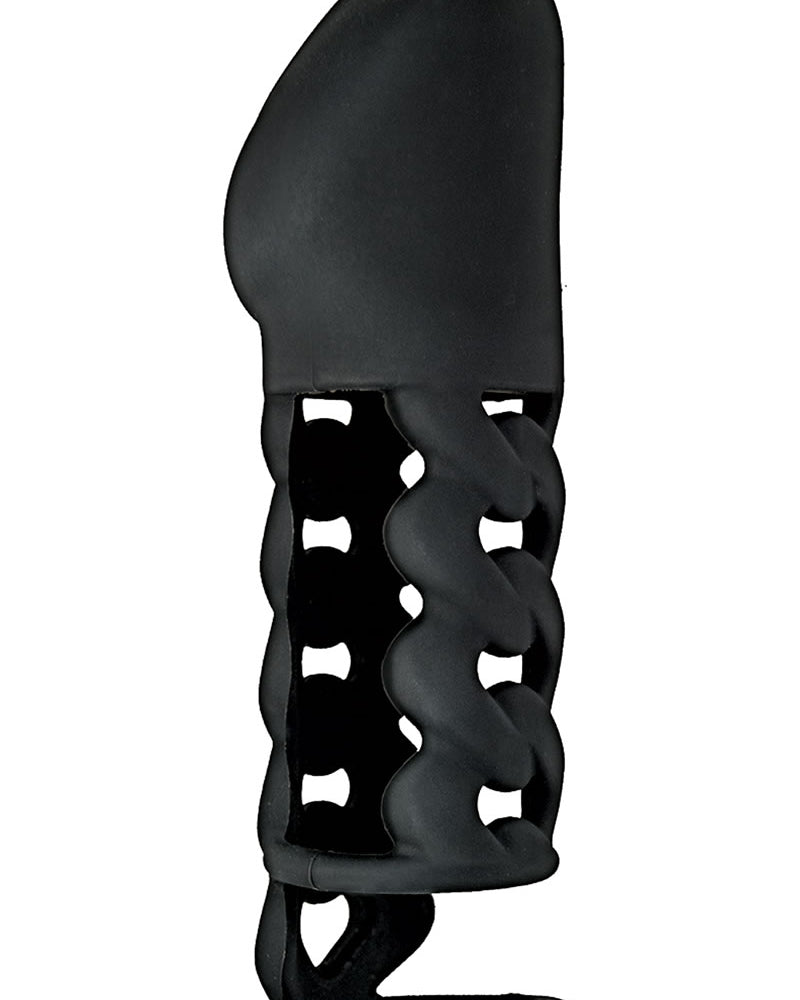 Mack Tuff Woven Penis Sheath Silicone Sleeve Black 6 Inch