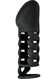 Funda de silicona tejida para pene Mack Tuff, color negro, 6 pulgadas