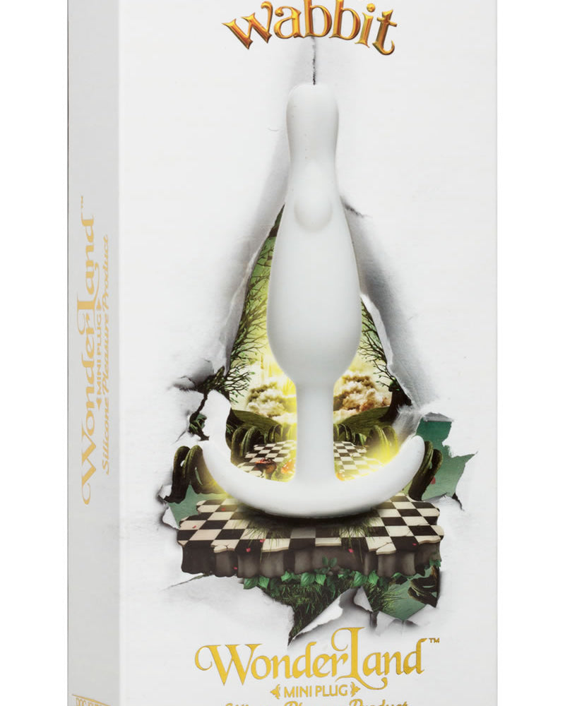 Mini tapón de silicona Wonderland White Wabbit blanco
