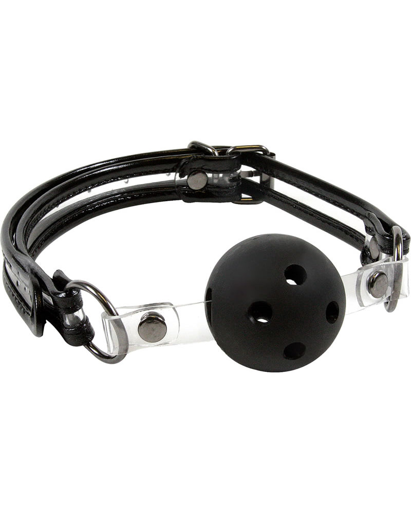 Mordaza de bola de vinilo para bondage desnudo