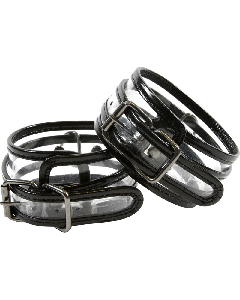 Esposas de vinilo transparentes para muñecas Bare Bondage