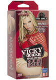 Masturbador Vicky Quickie Pussy And Ass Double Ender UR3 de 5,5 pulgadas color carne