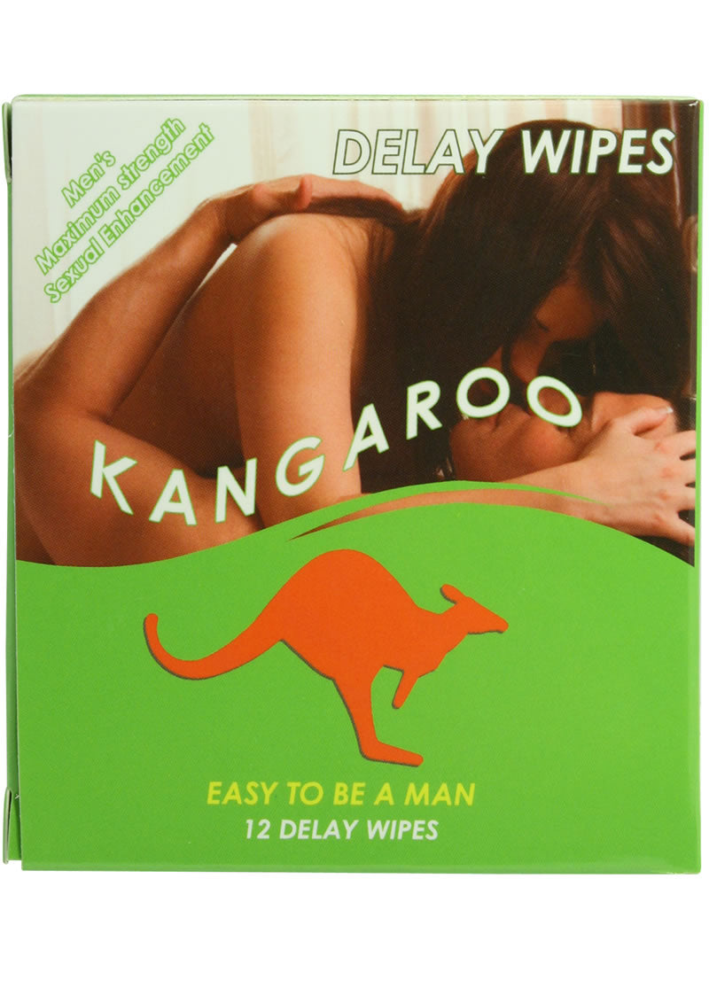 Kangaroo Delay Wipes 12 Wipes Per Pack 12 Packs Per Counter Display