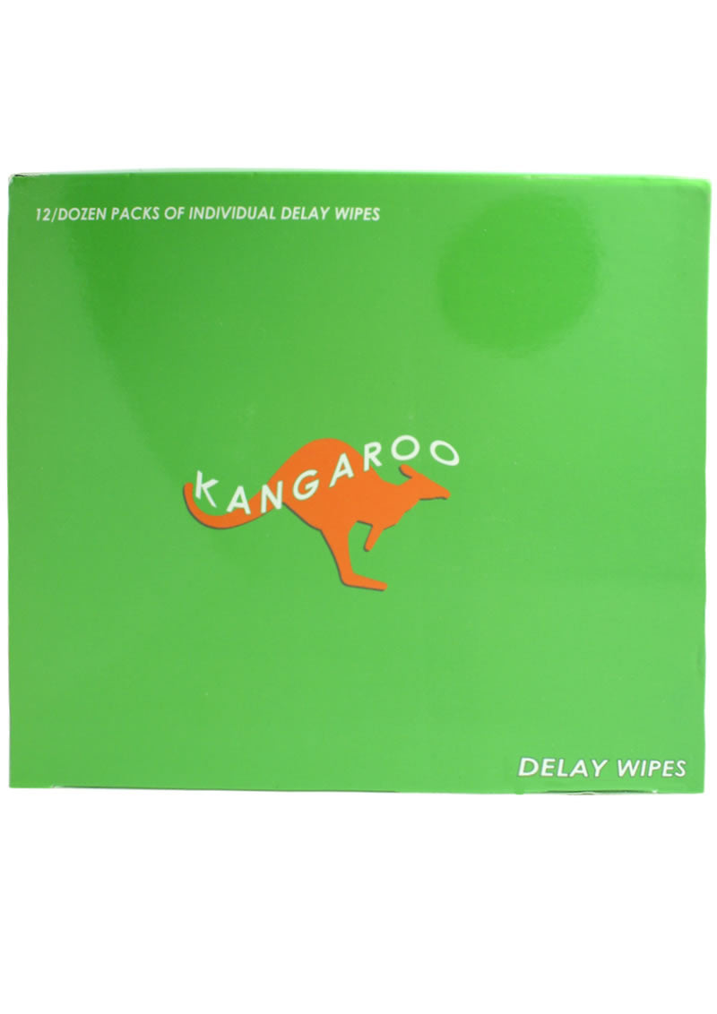 Kangaroo Delay Wipes 12 Wipes Per Pack 12 Packs Per Counter Display