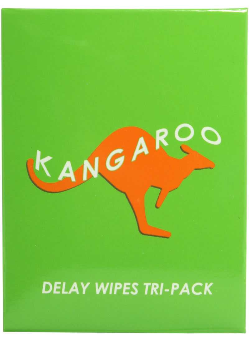 Kangaroo Delay Wipes 3 Wipes Per Pack 48 Packs Per Counter Display