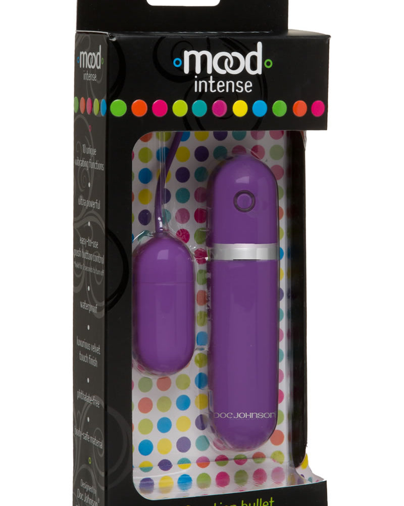 Bolígrafo bala Mood Intense de 10 funciones, resistente al agua, morado