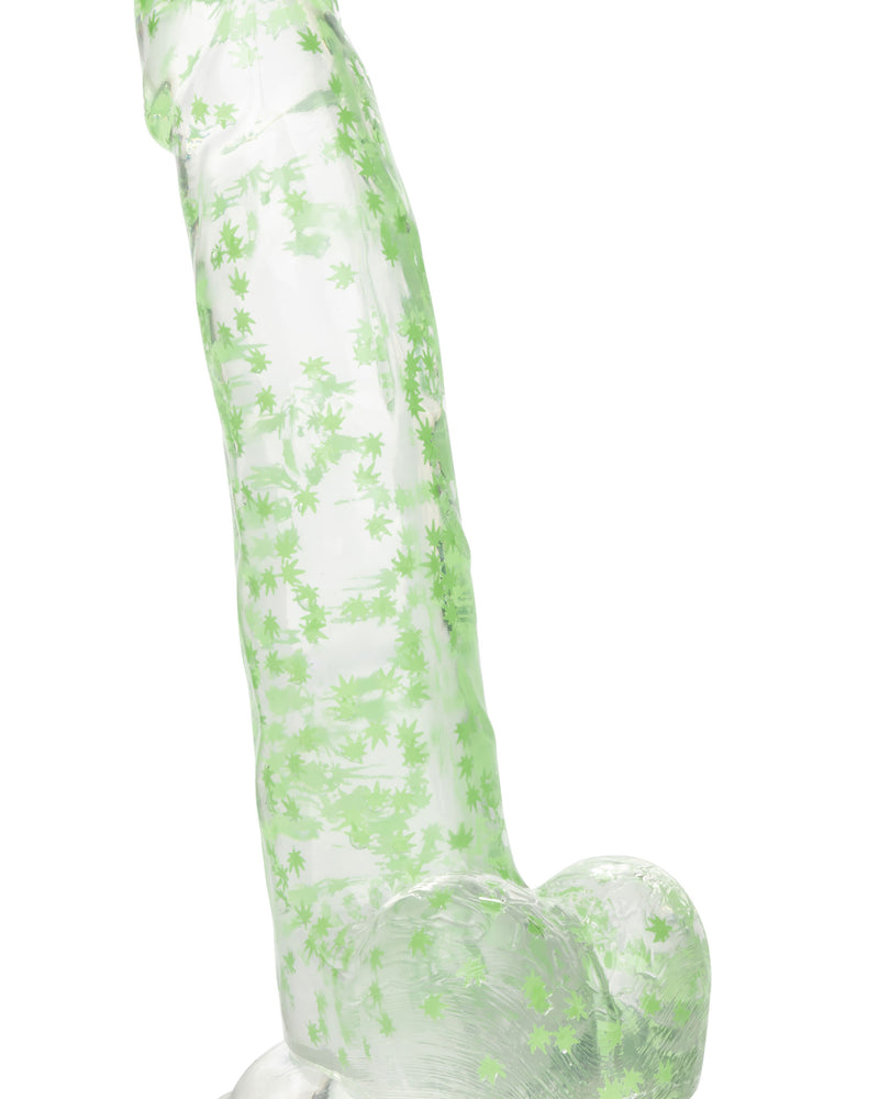 Naughty Bits I Leaf Dick Glow-in-the-Dark Weed Leaf Dildo - Glow in the Dark
