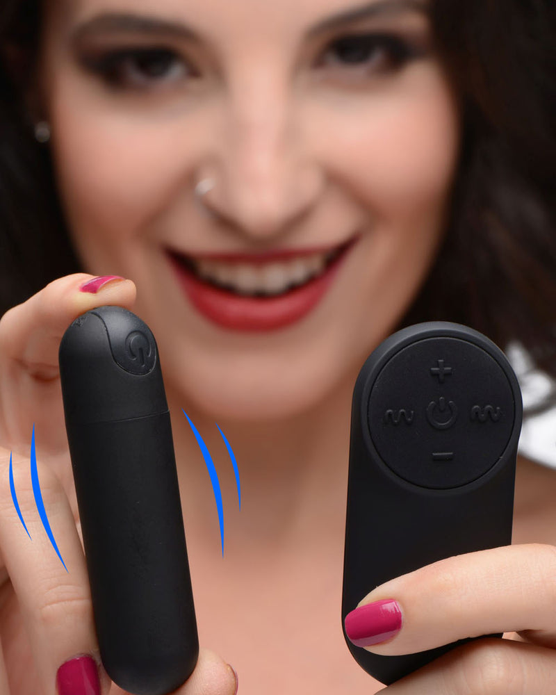 Bang Vibrating Bullet With Remote Control - Black