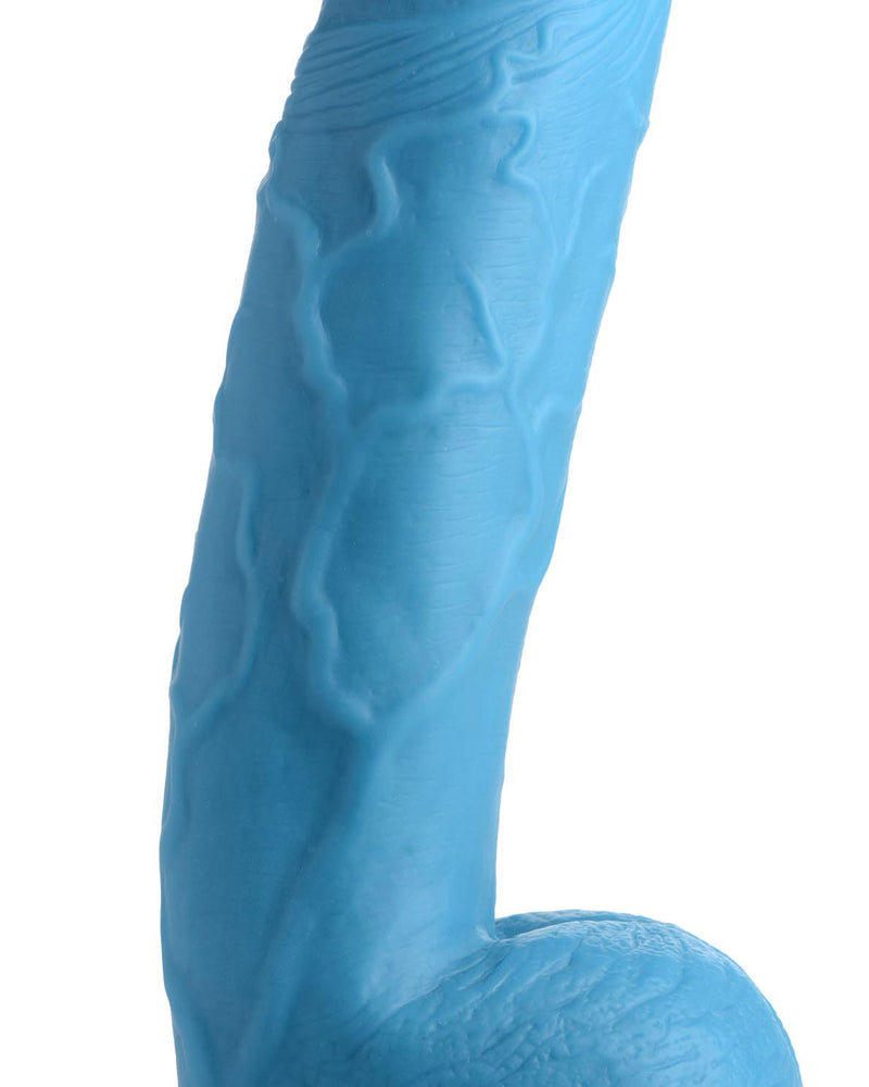 Pop Pecker 8.25 Inch Dildo With Balls - Blue
