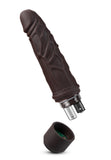 Dr. Skin Silicone - Dr. Robert - 7 Inch Vibrating Dildo - Brown