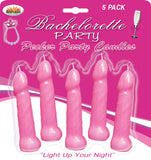 Bachelorette Pecker Party Pink Candles 5pk