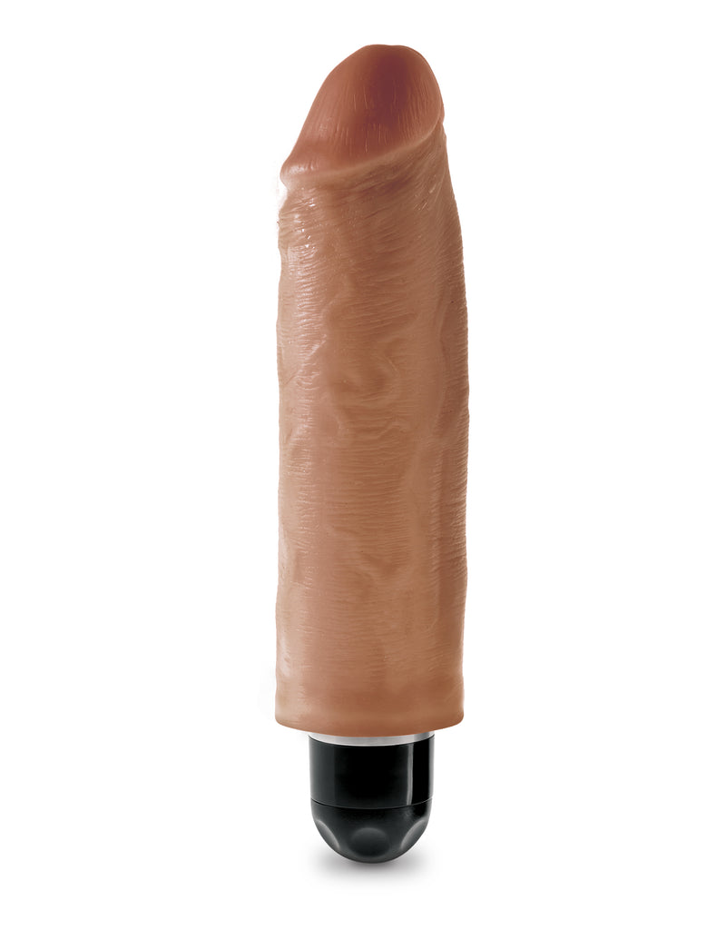 "King Cock 6 Inch Vibrating Stiffy - Tan PD5521-22"